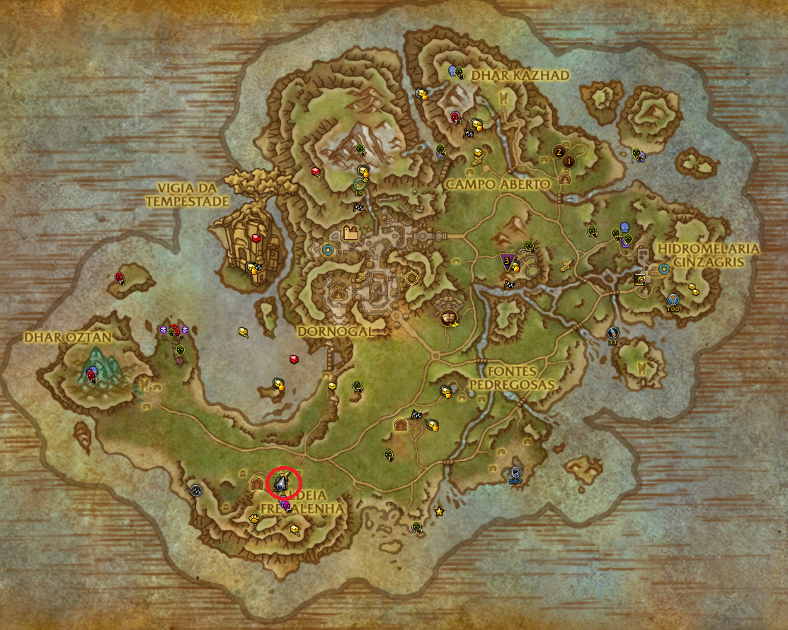 Mapa Tartaruga do Esgoto de Dalaran