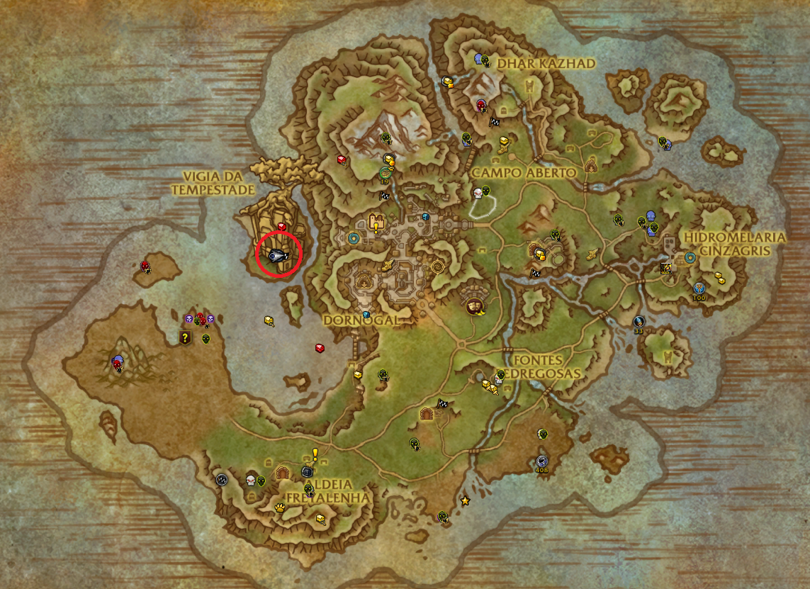 Mapa Thak o Caolho
